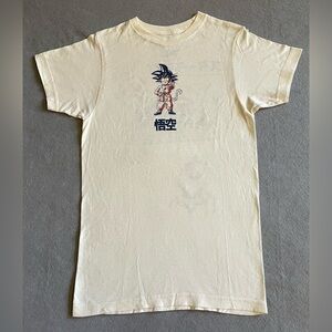 Dragon Ball GT Goku T-Shirt Men’s XS Beige Anime Graphic Tee